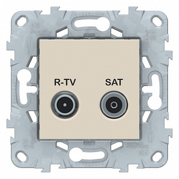 Розетка TV-FM-SAT UNICA NEW, оконечная, бежевый NU545544 Schneider Electric