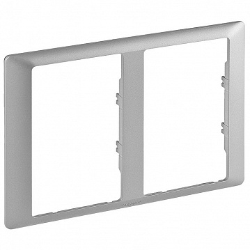 Рамка 2 поста VALENA LIFE, алюминий 754242 Legrand