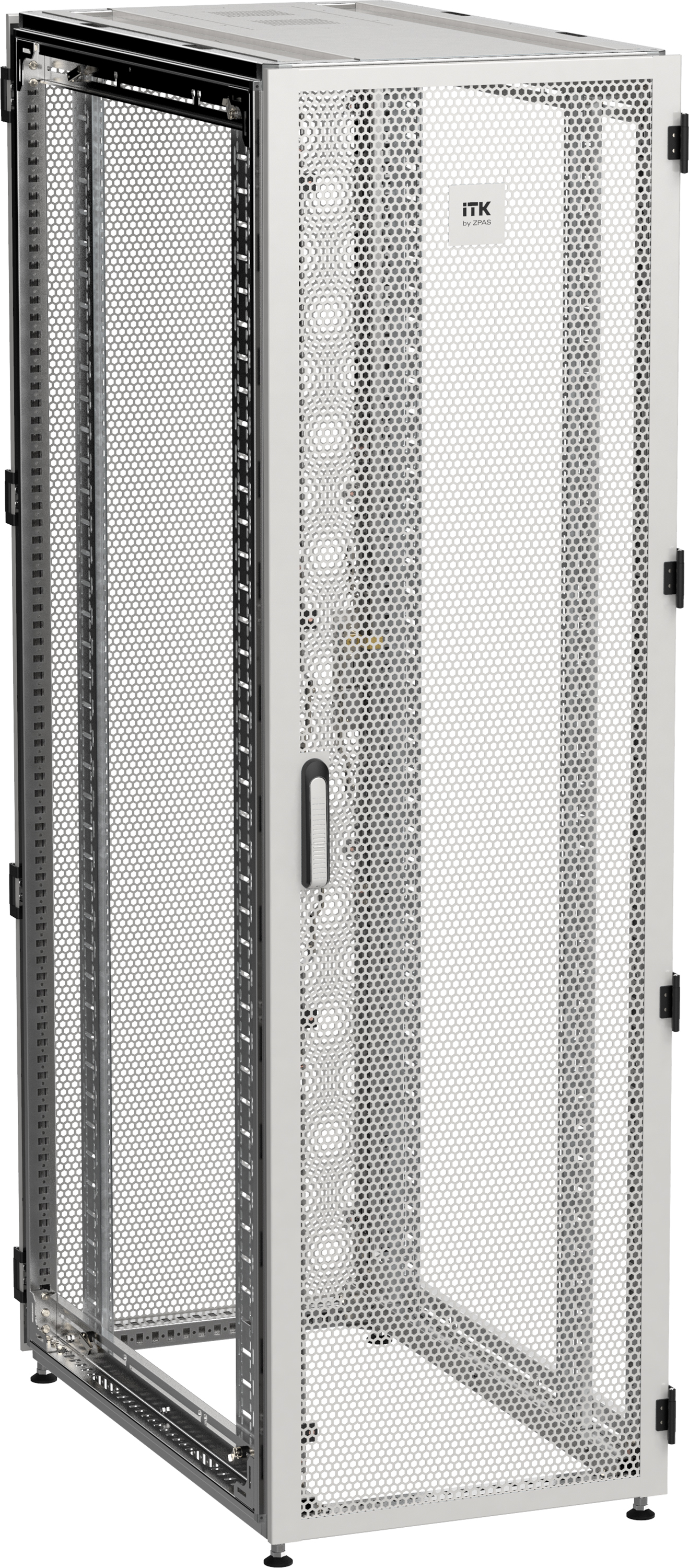 ITK by ZPAS Шкаф серверный 19" 47U 600х1200мм одностворчатые перфорированные двери серый РФ ZP35-47U-0612-PP-R IEK