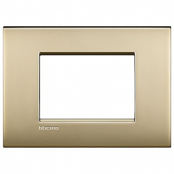 Рамка 3 модуля LIVING LIGHT, золото матовое LNC4803OF Bticino