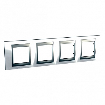 Рамка 4 поста UNICA TOP, горизонтальная, нордик MGU66.008.092 Schneider Electric