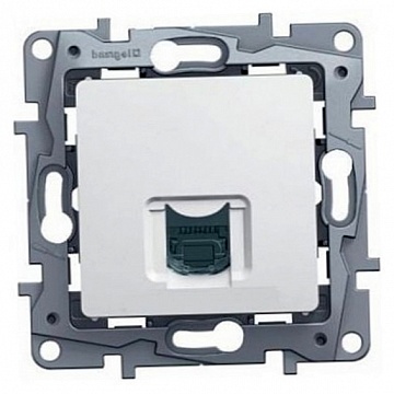 Розетка компьютерная 1xRJ45 Cat.6 ETIKA, белый 672253 Legrand