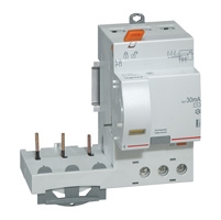 Дифференциальный блок DX3 - тип AC - 30 мА - 3П - 400 В~ - 40 А - 3 модуля 410471 Legrand