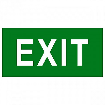 Знак безопасности BL-3015A.E51 EXIT a12968 белый Свет