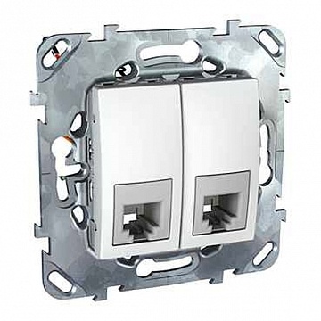 Розетка телефонная 2xRJ11 UNICA, белый MGU5.9090.18ZD Schneider Electric
