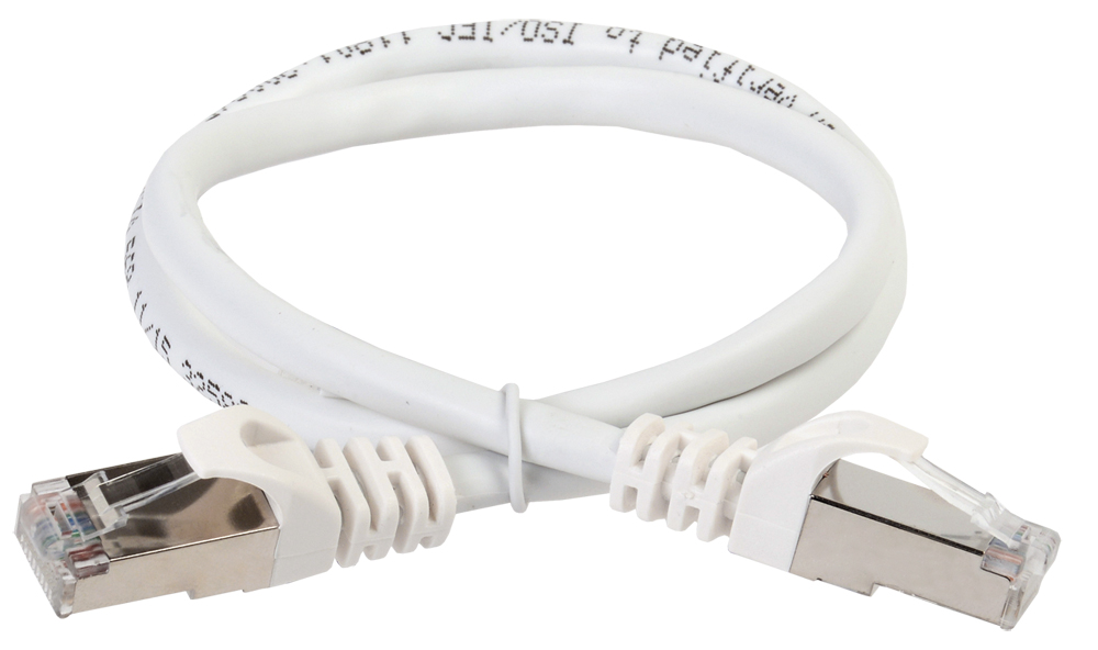 ITK Коммутационный шнур (патч-корд) кат.5E FTP 1,5м белый PC08-C5EF-1M5 IEK