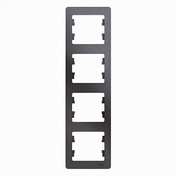 Рамка 4 поста GLOSSA, вертикальная, графит GSL001308 Schneider Electric
