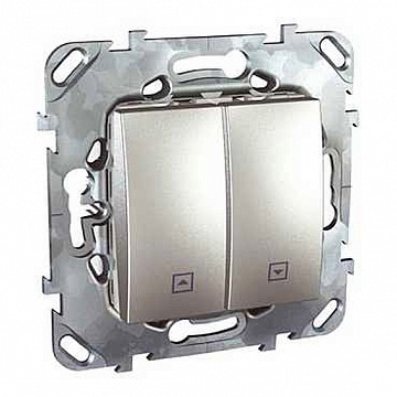 Выключатель для жалюзи кнопочный UNICA TOP, алюминий MGU5.208.30ZD Schneider Electric