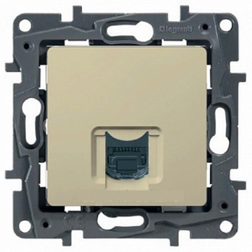 Розетка телефонная 1xRJ11 ETIKA, бежевый 672340 Legrand
