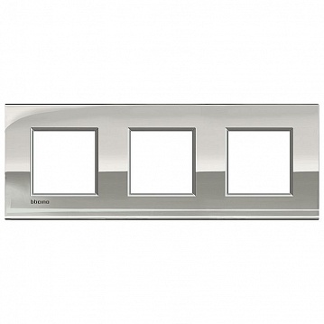 Рамка 3 поста LIVING LIGHT, палладий LNE4802M3PL Bticino