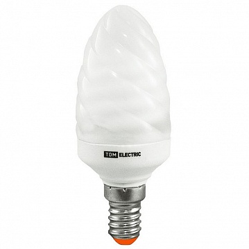 Лампа энергосберегающая КЛЛ-СT-11 Вт-2700 К–Е14 (витая свеча) (mini) SQ0323-0138 TDM
