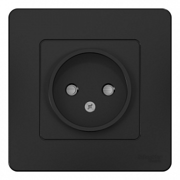 Розетка BLANCA, скрытый монтаж, со шторками, антрацит BLNRS000116 Schneider Electric