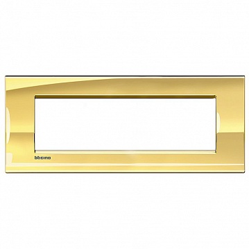 Рамка 7 модулей LIVING LIGHT, золотой LNA4807OA Bticino