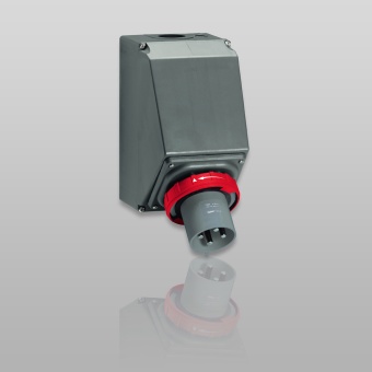Накладная наклонная вилка в коробке Hypra - IP 66/67-55 - 3К+3 - 125 А - пластик 059544 Legrand