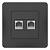 Розетка 2xRJ11+RJ45 Cat.5 BLANCA, антрацит BLNIS045116 Schneider Electric