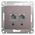 Розетка компьютерная 2xRJ45 Cat.5 GLOSSA, платина GSL001285KK Schneider Electric