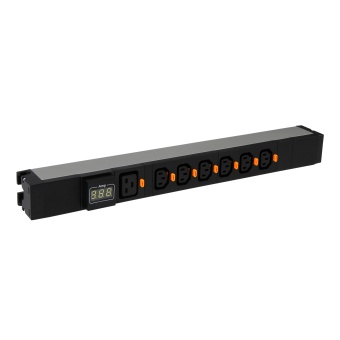 PDU - Блок распределения питания - 6 розеток С13 и 1 розетка С19 - амперметр - клеммный блок - 19'' - 16А 646845 Legrand