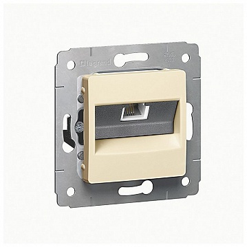 Розетка телефонная 1xRJ11 CARIVA, бежевый 773738 Legrand