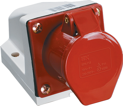 Розетка стационарная 3Р+РЕ+N 16А 380В IP44 PSR12-016-5 IEK