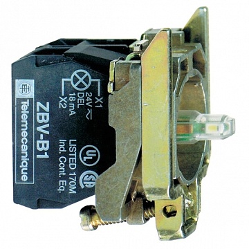 Корпус кнопки 22мм² 24В с подсветкой ZB4BW0B52 Schneider Electric