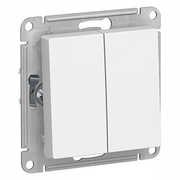 Переключатель 2-клавишный ATLASDESIGN, скрытый монтаж, белый ATN000165 Schneider Electric