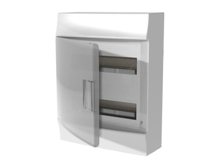 Бокс навесного монтажа Mistral41 тонированная дверь IP41: 2 ряда, 24 модуля, 387 х 297 х 119 (ВхШхГ) 1SPE007717F9993 ABB