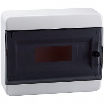 Распределительный шкаф OptiBox P, 12 мод., IP41, навесной, пластик, прозрачная черная дверь 117920 КЭАЗ