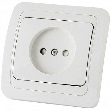 Розетка ВАЛДАЙ, скрытый монтаж, со шторками, белый SQ1804-0023 TDM