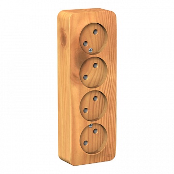 Розетка четырехместная BLANCA, открытый монтаж, ясень BLNRA000415 Schneider Electric