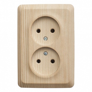 Розетка двухместная ETUDE, открытый монтаж, сосна PA16-105D Schneider Electric