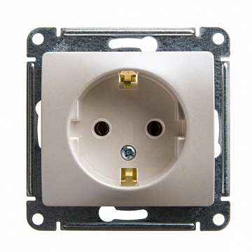 Розетка GLOSSA, скрытый монтаж, с заземлением, перламутр GSL000643 Schneider Electric