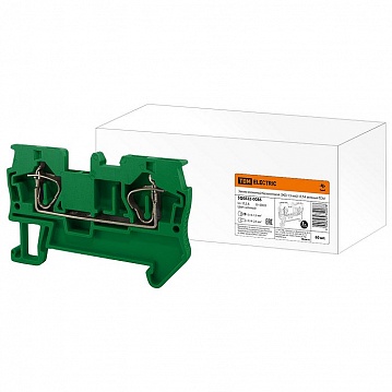 Клемма пружинная проходная ЗКБ 1,5мм?, зеленый, SQ0822-0086 SQ0822-0086 TDM