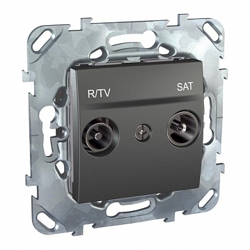 Розетка TV-FM-SAT ZENIT, проходная, антрацит N2251.8 AN ABB