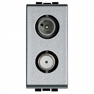 Розетка TV-SAT LIVING LIGHT, одиночная, алюминий NT4214D Bticino