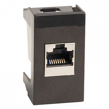 Розетка компьютерная 1xRJ45 Cat.5 VIVA, черный 45238 DKC