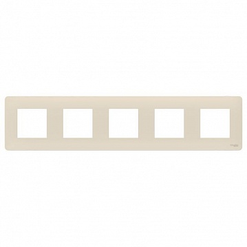 Рамка 5 постов UNICA STUDIO, бежевый NU201044 Schneider Electric