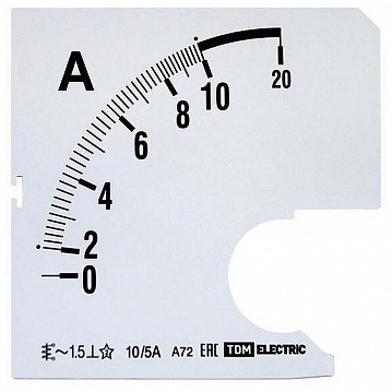 Шкала Ш72 10/5А-1,5 (для А72 Х/5А) SQ1102-0182 TDM