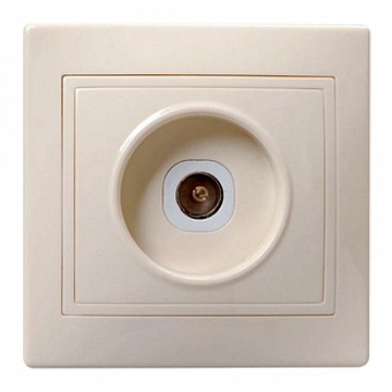 Розетка TV КВАРТА, одиночная, кремовый код. EAK10-K33-DM IEK