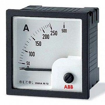 Амперметр щитовой ABB ELC AC, аналоговый, кл.т. 1,5 AMT1-A5/72 2CSG322260R4001 ABB