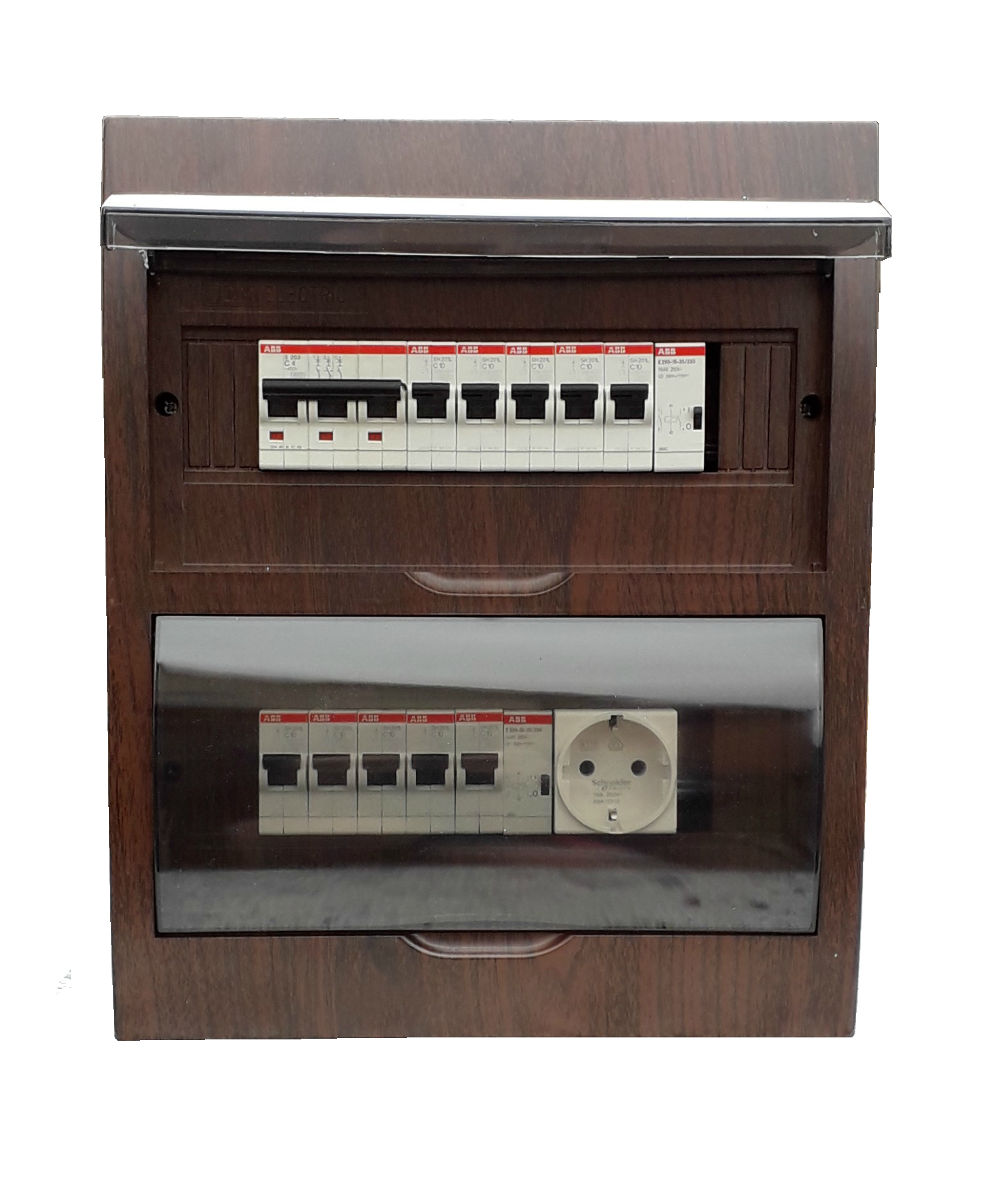 Электрощиток навесной для 1-комнатной квартиры, ввод 40А бук тип ЩКНпд1-1/40-a-бук ABB