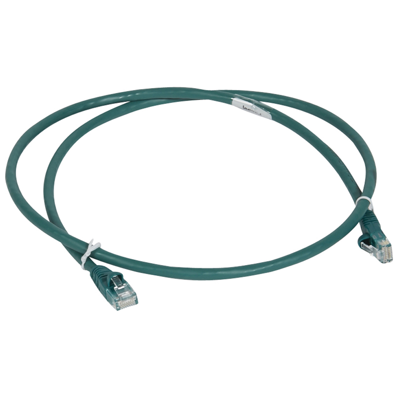 Шнур коммутационный RJ 45 - категория 6 - U/UTP - LSZH - неэкранированный - 3 м - зеленый 051860 Legrand