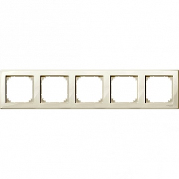 Рамка 5 постов MERTEN M-SMART, бежевый блестящий MTN478544 Schneider Electric