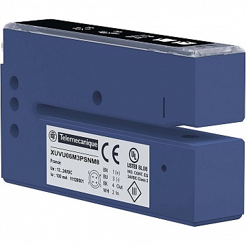 ультразв. ДАТЧ. ВИЛОЧ. ТИПА, 12-24 VDC КОННЕКТОР М8, 60х3 мм² PNP/NPN, НО/НЗ XUVU06M3KSNM8 Schneider Electric
