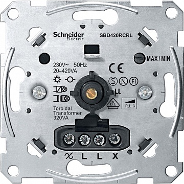 Механизм поворотного светорегулятора-переключателя коллекции Merten, 420 Вт MTN5138-0000 Schneider Electric