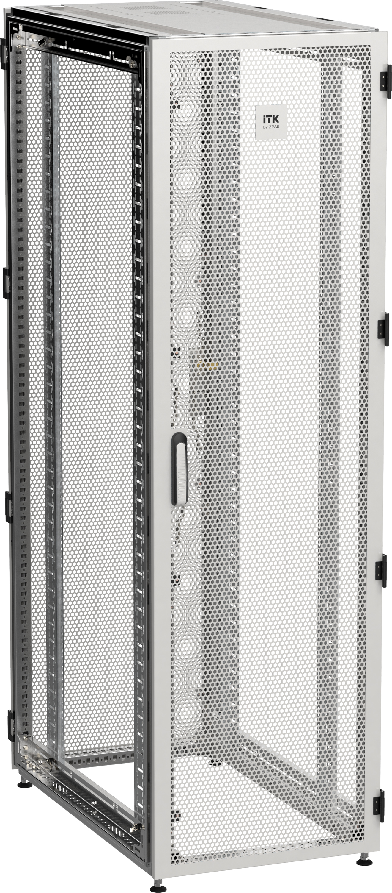 ITK by ZPAS Шкаф серверный 19" 42U 600х1200мм одностворчатые перфорированные двери серый РФ ZP35-42U-0612-PP-R IEK