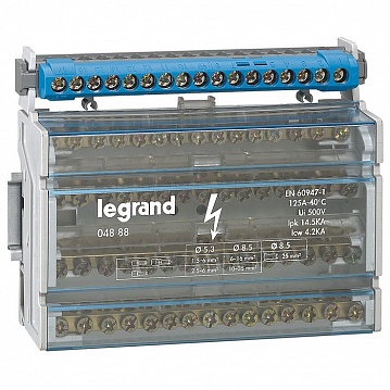 Модульный распределительный блок - 4П - 125 A - 15 подключений 004888 Legrand