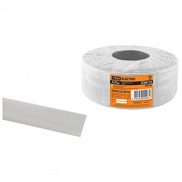 Термоусаживаемая трубка ТУТнг 30/15 белая (50 м/ролл) SQ0518-0078 TDM