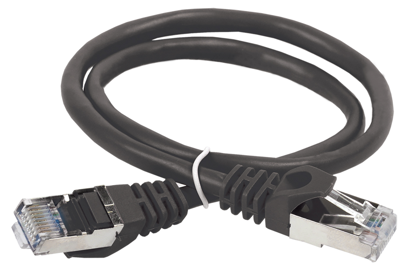 ITK Коммутационный шнур (патч-корд) кат.5E FTP LSZH 1м черный PC09-C5EFL-1M IEK