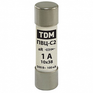 Плавкая вставка ПВЦ-С2 10х38 aR (быстродействующая) 1А SQ0729-0064 TDM