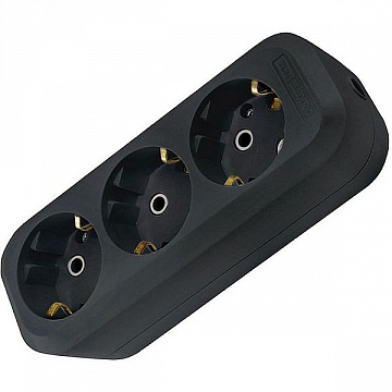 Колодка розеточная 3-местный, с заземлением, черный, SQ1806-0113 SQ1806-0113 TDM